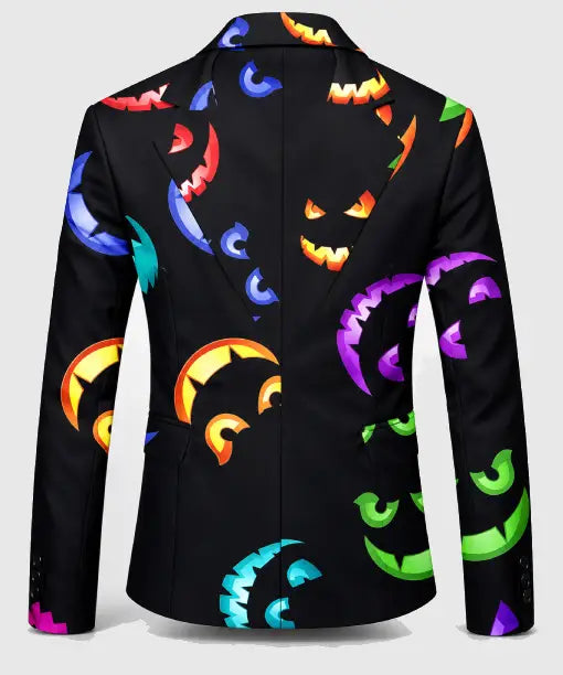 Halloween Pumpkin Print Coat