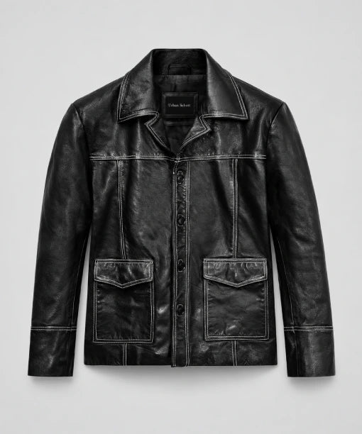 Brad Pitt Fight Club Leather Jacket
