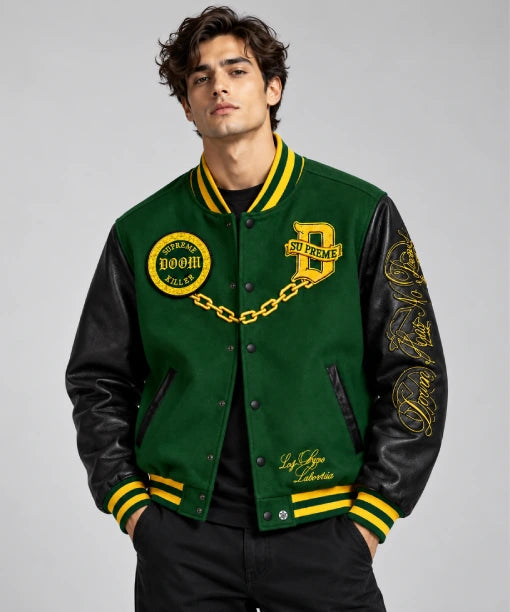 Doctor Doom Green Varsity Jacket