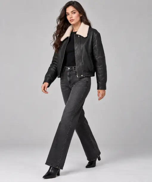 Elliott Aviator Shearling Leather Jacket
