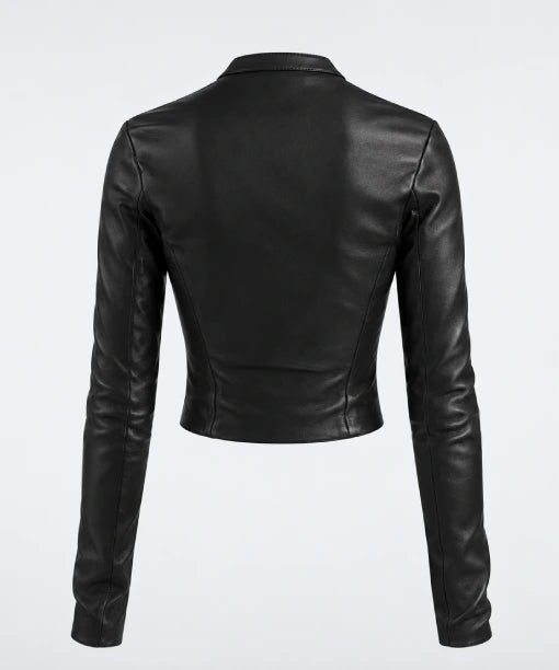 Gucci Cropped Leather Jacket