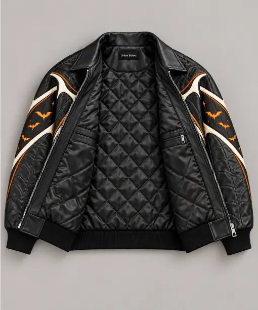 Halloween Pumpkin Bomber Jacket