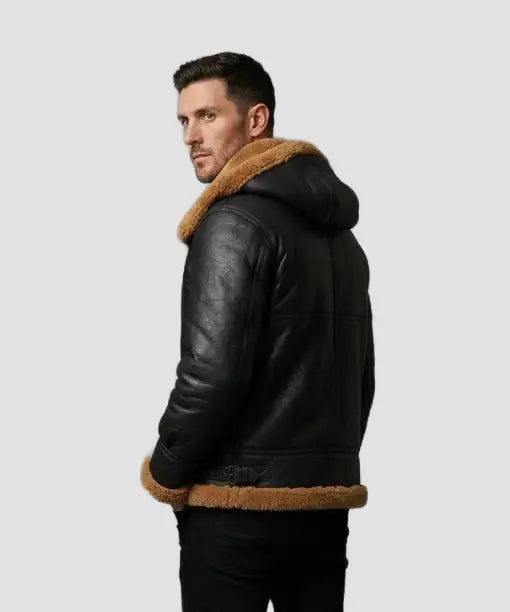 Men Brown B3 Edwardo Ginger Black Jacket