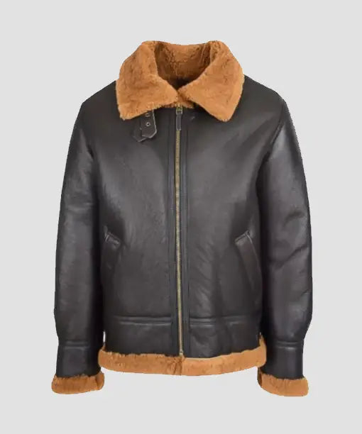 Men Brown B3 Edwardo Ginger Bomber Jacket