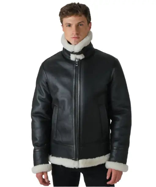 Mens Shearling Aviator Jacket