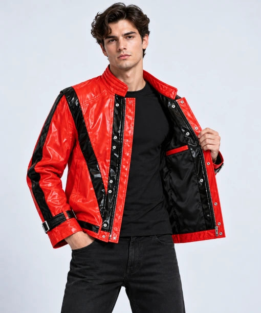 Michael Jackson Red Leather Jacket