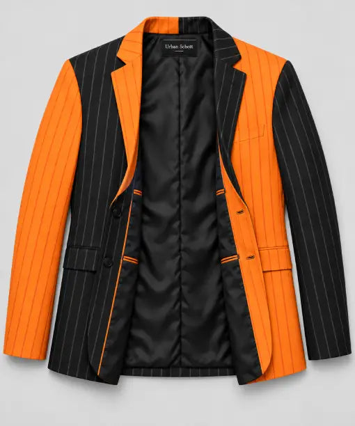 Pumpkin Pinstriped Halloween Blazer