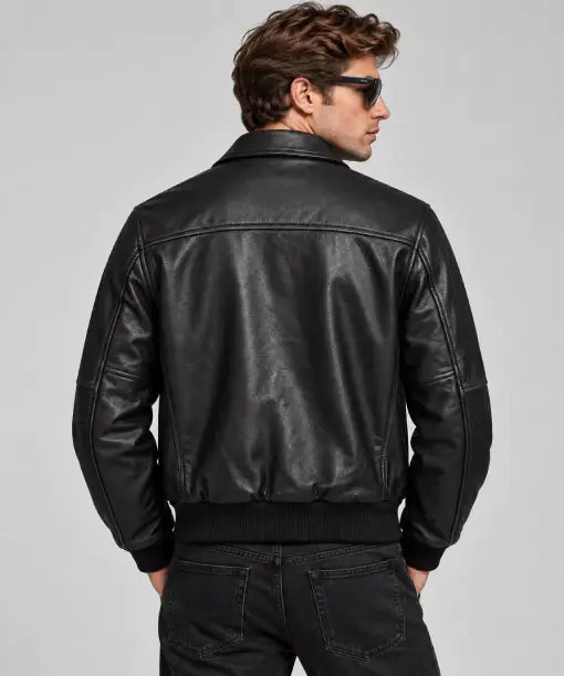 Schott Aviator Leather Jacket Black