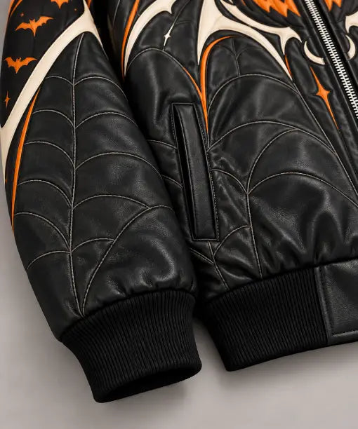 Schott Halloween Pumpkin Bomber Jacket
