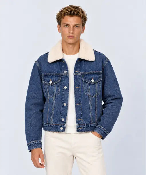 Schott Sherpa Jean Jacket