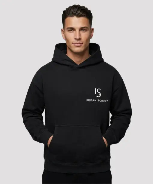 Urban Schott Graphic Black Hoodie