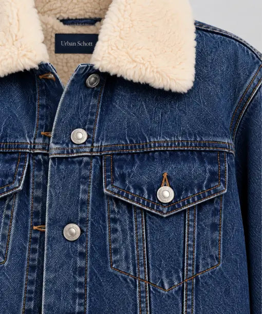 Urban Schott Sherpa Denim Jacket