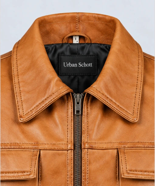 Vintage Brown Leather Jacket