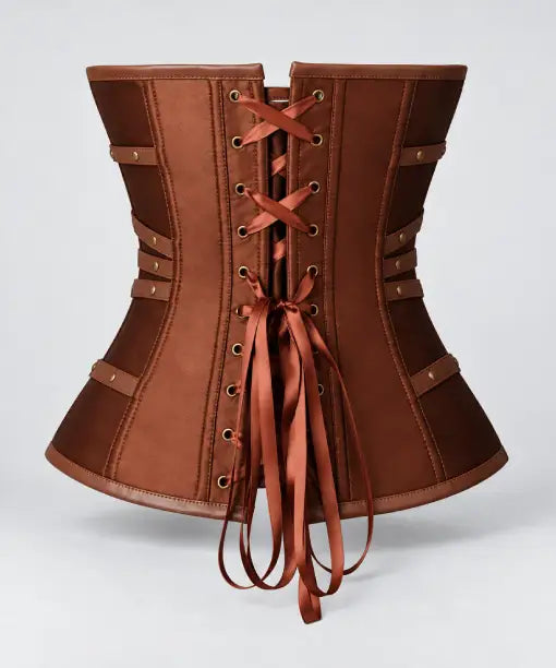 Womens Brown Leather Corset