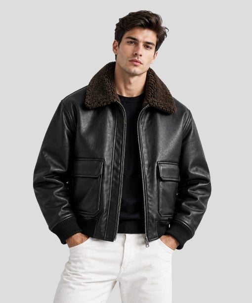 Zara Aviator Shearling Effect Jacket