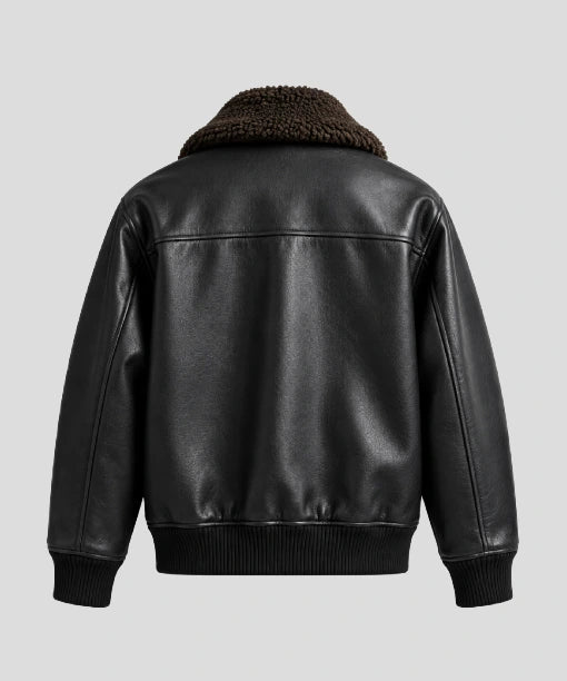 Zara Aviator Shearling Leather Jacket